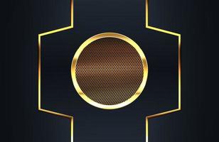 Black and Gold abstract Geometric background vector