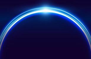 Blue abstract light effect isolated on blue background vector