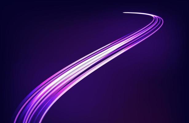 colorful light trails with motion blur effect, speed background