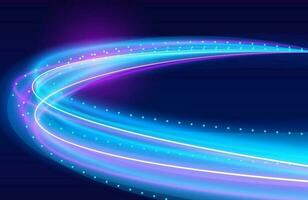 colorful light trails with motion blur effect, speed background vector