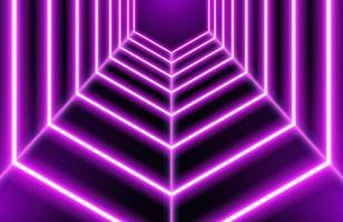 Abstract geometric lines with neon light effect for cyberpunk concept vector