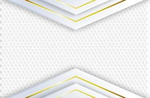 Luxury elegant white background with gold ornament futuristic concept vector
