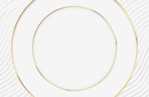 Luxury elegant white background with gold ornament futuristic concept vector
