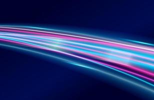 Estelas de luz de colores con efecto de desenfoque de movimiento, fondo de velocidad vector