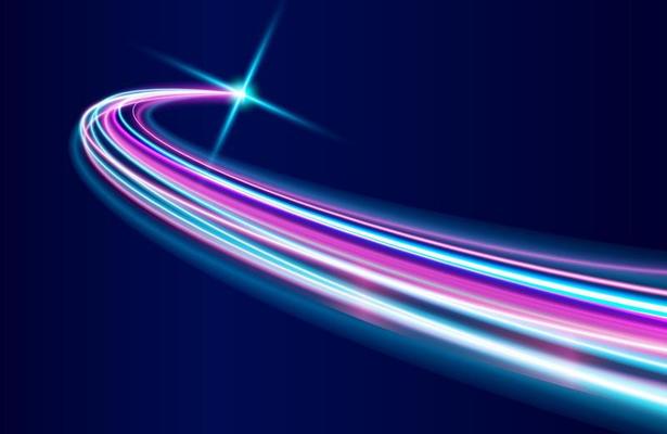 colorful light trails with motion blur effect, speed background