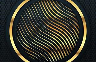 Black and Gold abstract Geometric background vector
