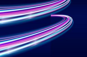 colorful light trails with motion blur effect, speed background vector