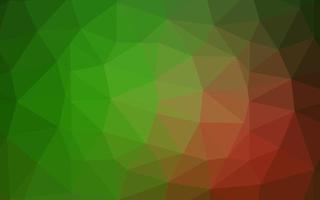 Dark Green, Red vector abstract mosaic pattern.