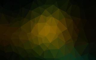Fondo de mosaico abstracto de vector verde oscuro, amarillo.