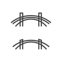 Ilustración de icono de vector de puente