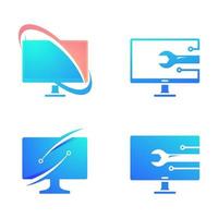 computer logo Vector icon design illustration