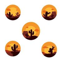 Cactus Icon design template vector