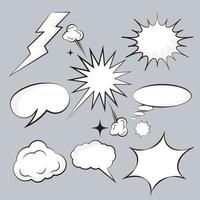 Cloud Comic Book  Design Element Vector