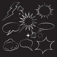 Cloud Comic Book  Design Element Vector