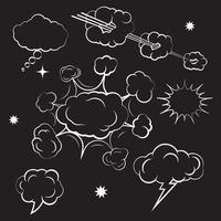 Cloud Comic Book  Design Element Vector