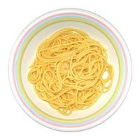 Pasta de espaguetis aislado sobre blanco foto