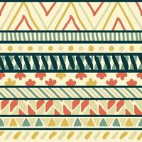 Vintage Hand drawn geometric ethnic seamless patterns for decoration vector