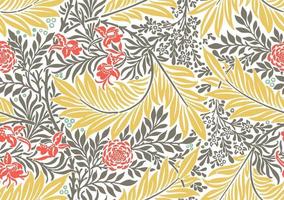 Vintage ethnic flowers seamless pattern background vector