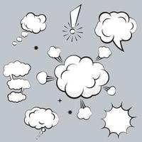 Cloud Comic Book  Design Element Vector