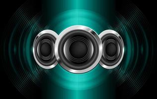 Sound waves oscillating dark light vector