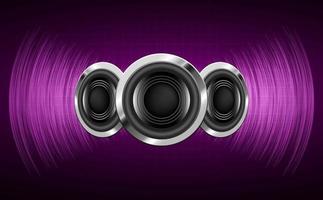 Sound waves oscillating dark light vector