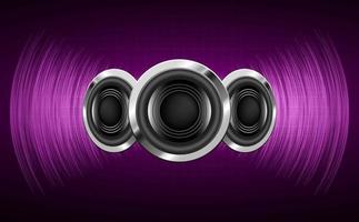 Sound waves oscillating dark light vector