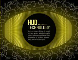 Fondo de concepto de tecnología futura de circuito cibernético de texto vector