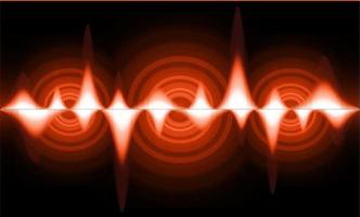 Sound waves oscillating dark light vector