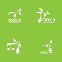 Cocoon icon and symbol vector template illustration