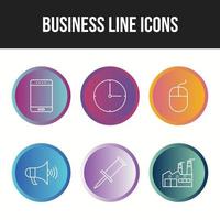 6 Unique vector icons in oe set