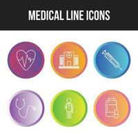 iconos médicos para uso personal y comercial vector