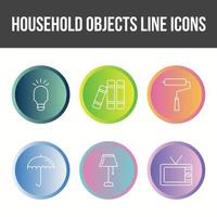 Unique Household Objects Vector Icon Set