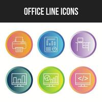 6 Unique vector icons in one set.