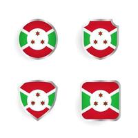 Burundi Country Badge and Label Collection vector