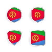 colección de insignias y etiquetas de eritrea country vector