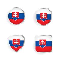 Colección de insignias y etiquetas de Eslovaquia vector