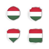 Hungary Country Badge and Label Collection vector