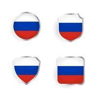 insignia del país de rusia y colección de etiquetas