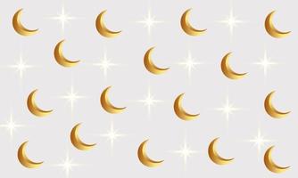 Beautiful Crescent Seamless Pattern Background vector