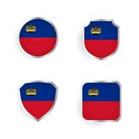 Liechtenstein Country Badge and Label Collection vector