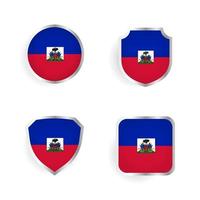 Haiti Country Badge and Label Collection vector