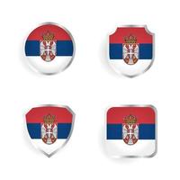 Serbia Country Badge and Label Collection vector