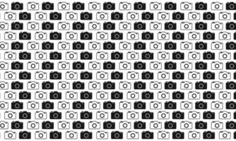 Black and White Camera Seamless Pattern Background vector