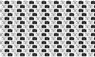 Black and White Camera Seamless Pattern Background vector