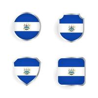 El Salvador Country Badge and Label Collection vector