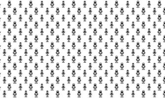 Black and White Microphone Seamless Pattern vector