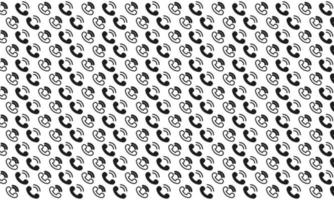 Black and White Phone Call Seamless Pattern vector