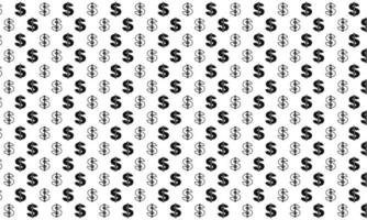 Black and White Dollar Seamless Pattern vector