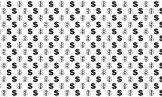 Black and White Dollar Seamless Pattern vector