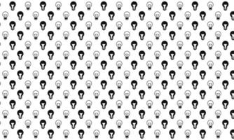 Black and White Bulb Seamless Pattern vector